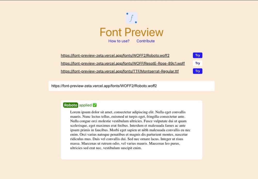 Font Preview screenshot